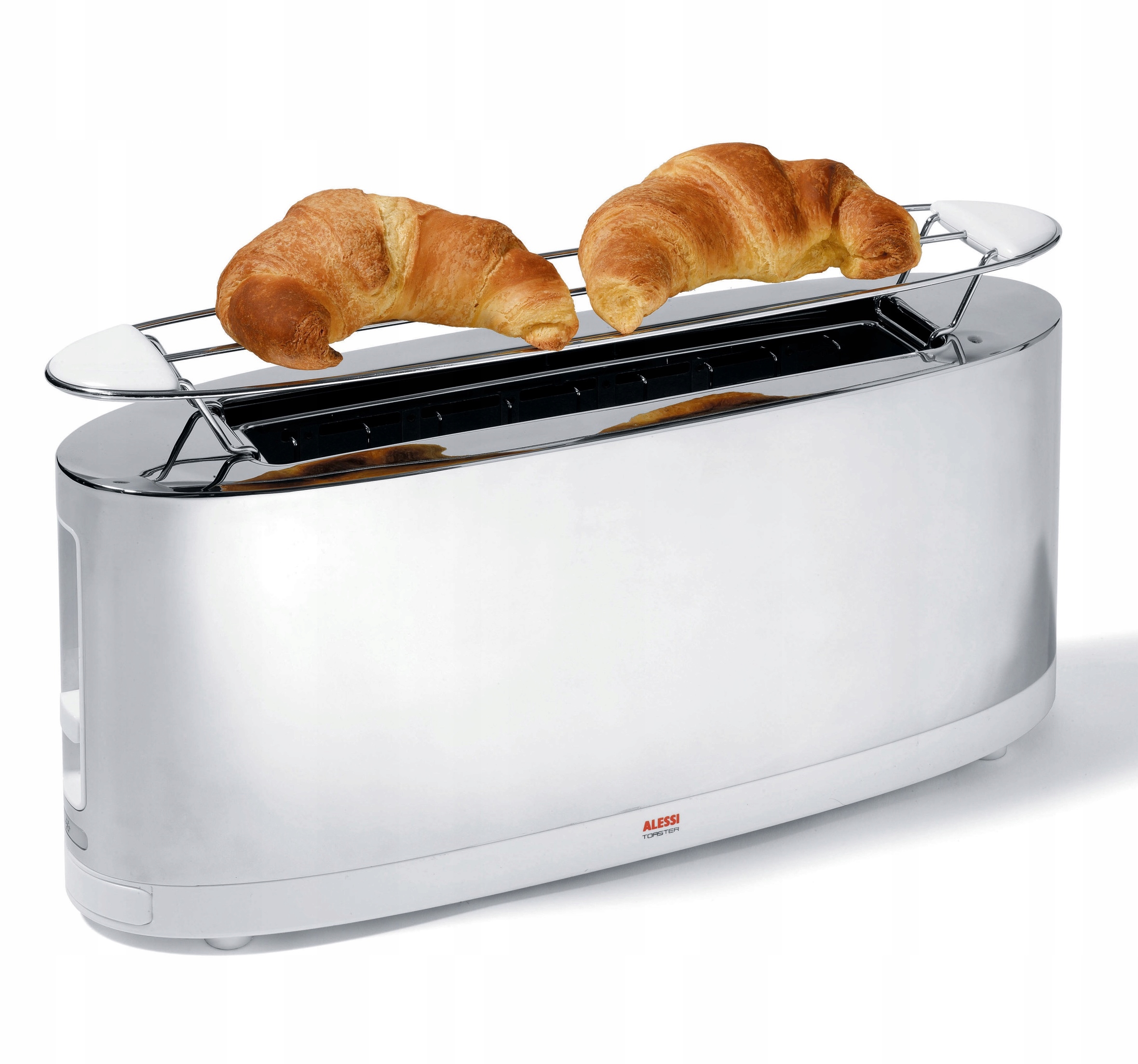 Alessi SG68 Toster z Podgrzewaczem Biały Chrom