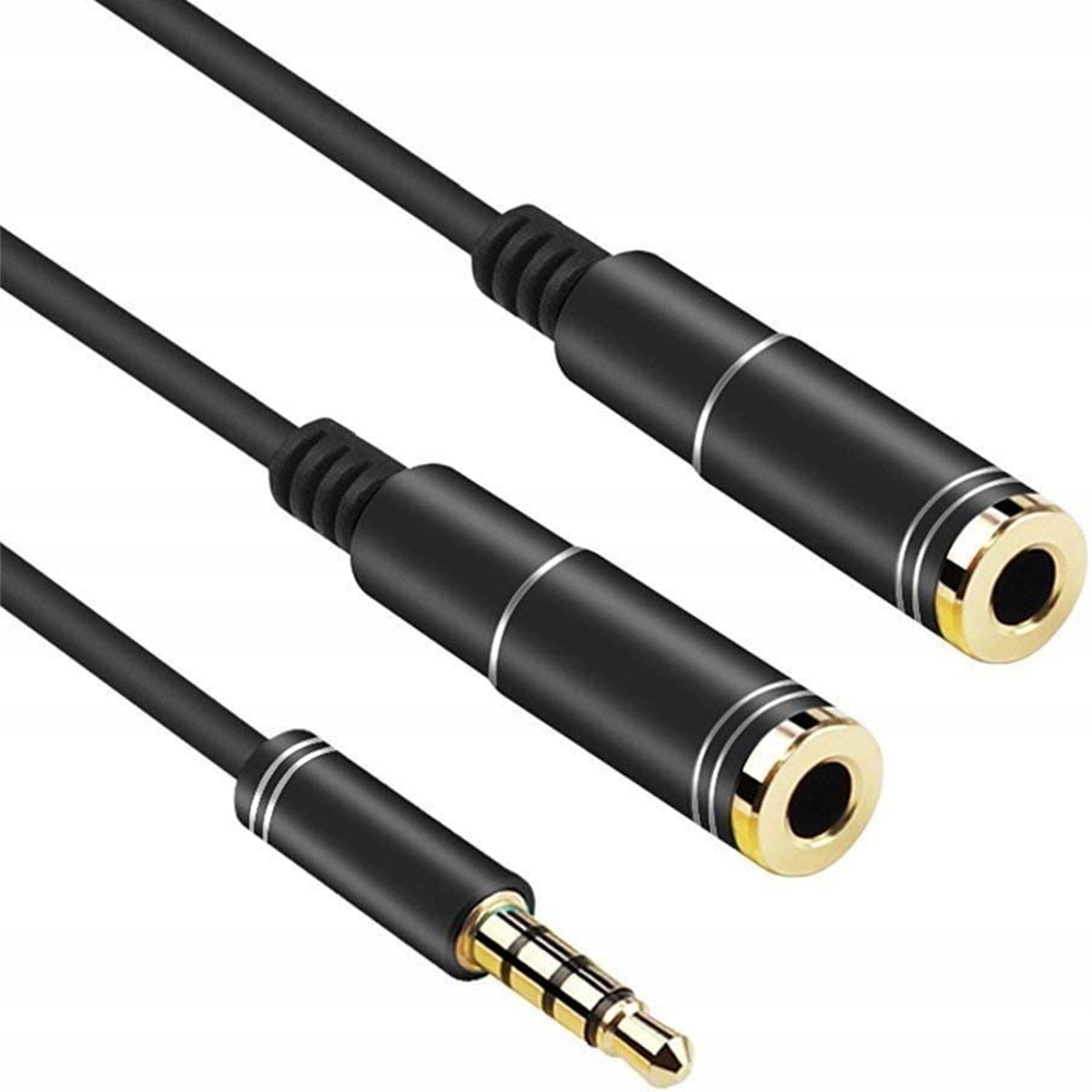KABEL ROZDZIELACZ SPLITTER SYGNAŁU AUDIO MINI JACK 3.5 MM do SŁUCHAWEK