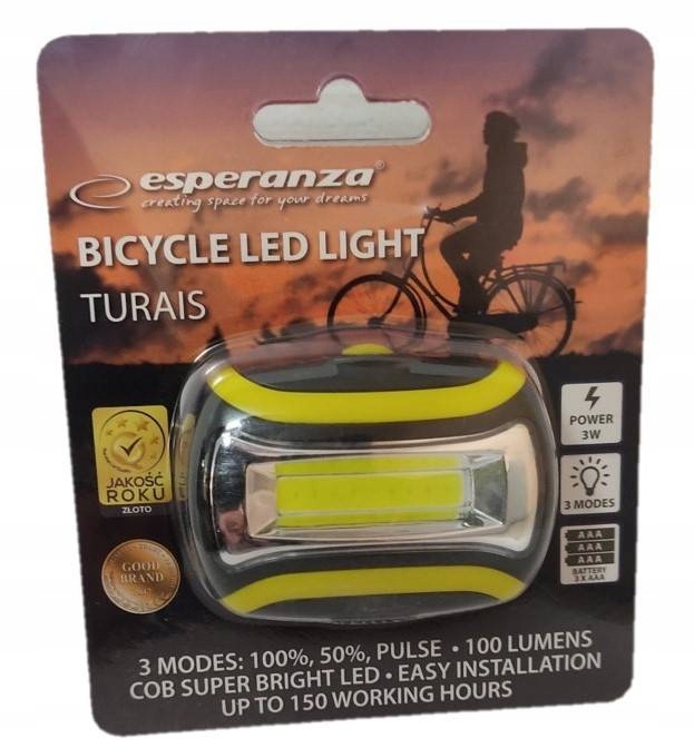 Oświetlenie rowerowe Esperanza TURAIS 100 lm bateria Marka Esperanza