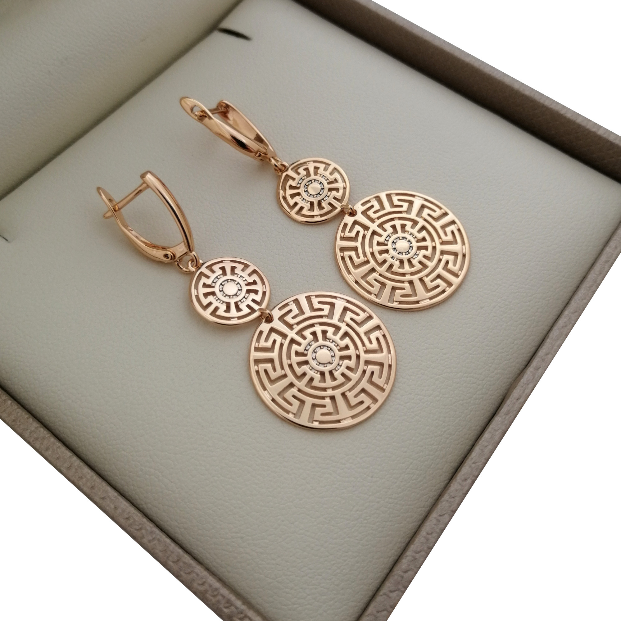 ZŁOTE KOLCZYKI GRECKIE STAL CHIRURGICZNA BIŻUTERIA NA 18 20 30 40 GWARANCJA