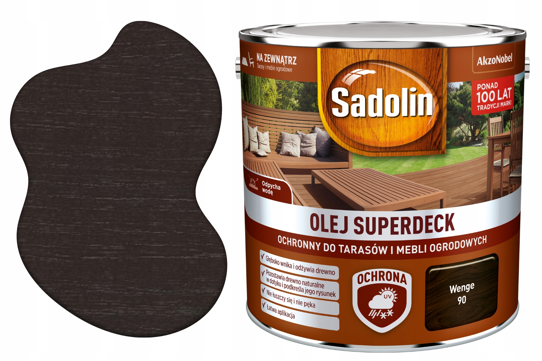 Olej do drewna Sadolin Superdeck wenge 2,5 l