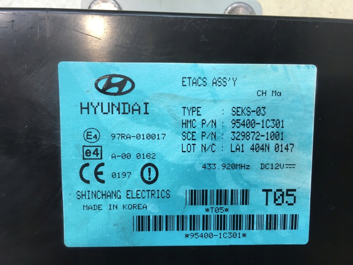 modulo HYUNDAI GETZ 1.3 95400-1C301 329872-1001