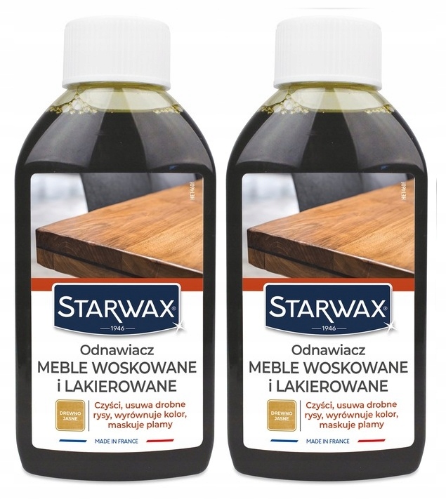 Levně 2xSTARWAX Obnovovač Nábytku Voskované A Lakované Světlé Dřevo 250 ML