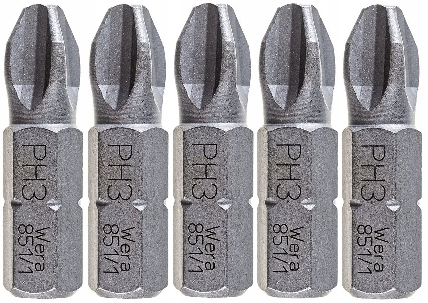 

Bity Philips Wera 072074 PH3x25 mm końcówki 5 szt
