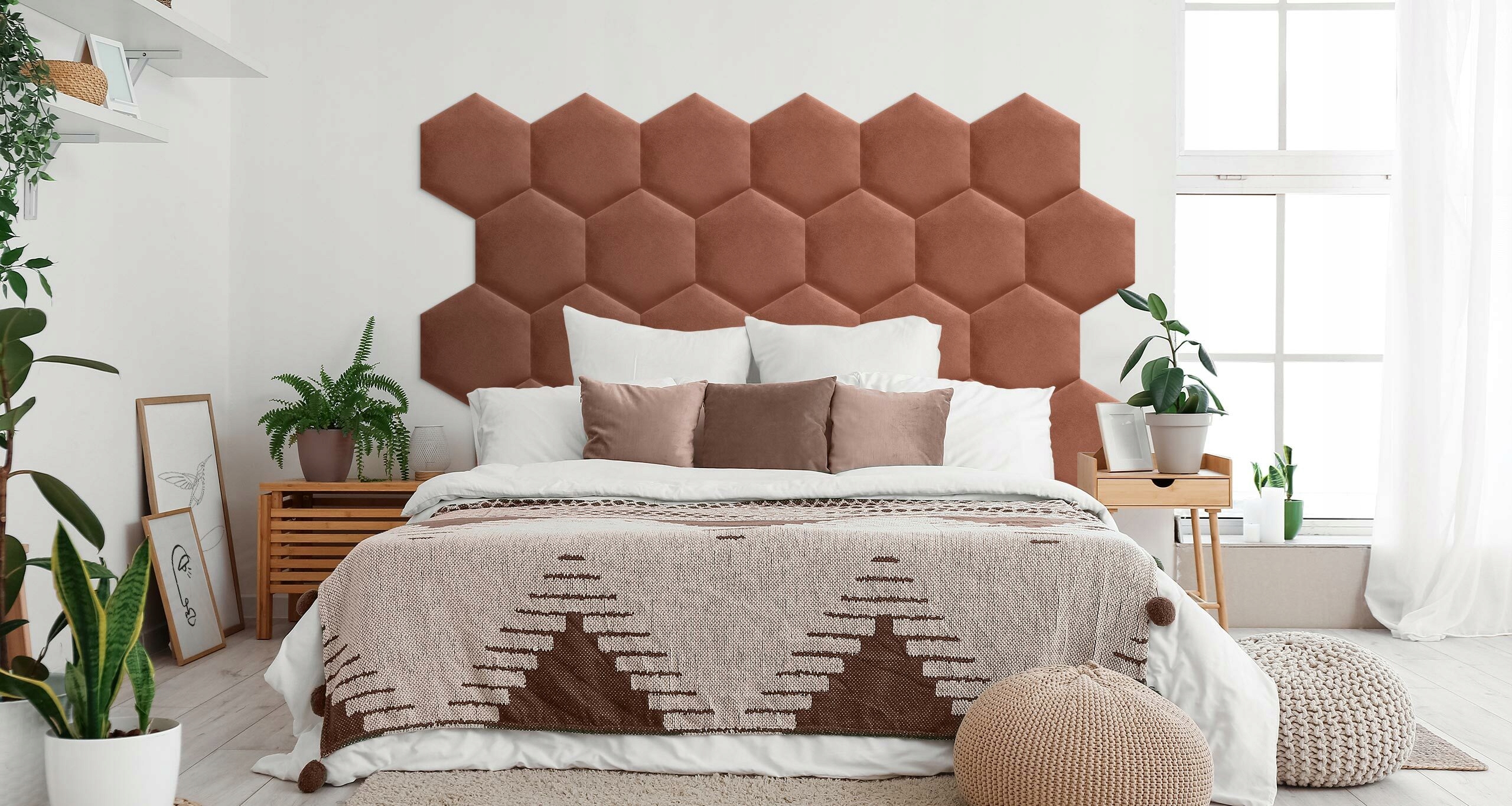 PANELE TAPICEROWANE PLASTER MIODU BRUDNY RÓŻ 40x35 Producent Decozy