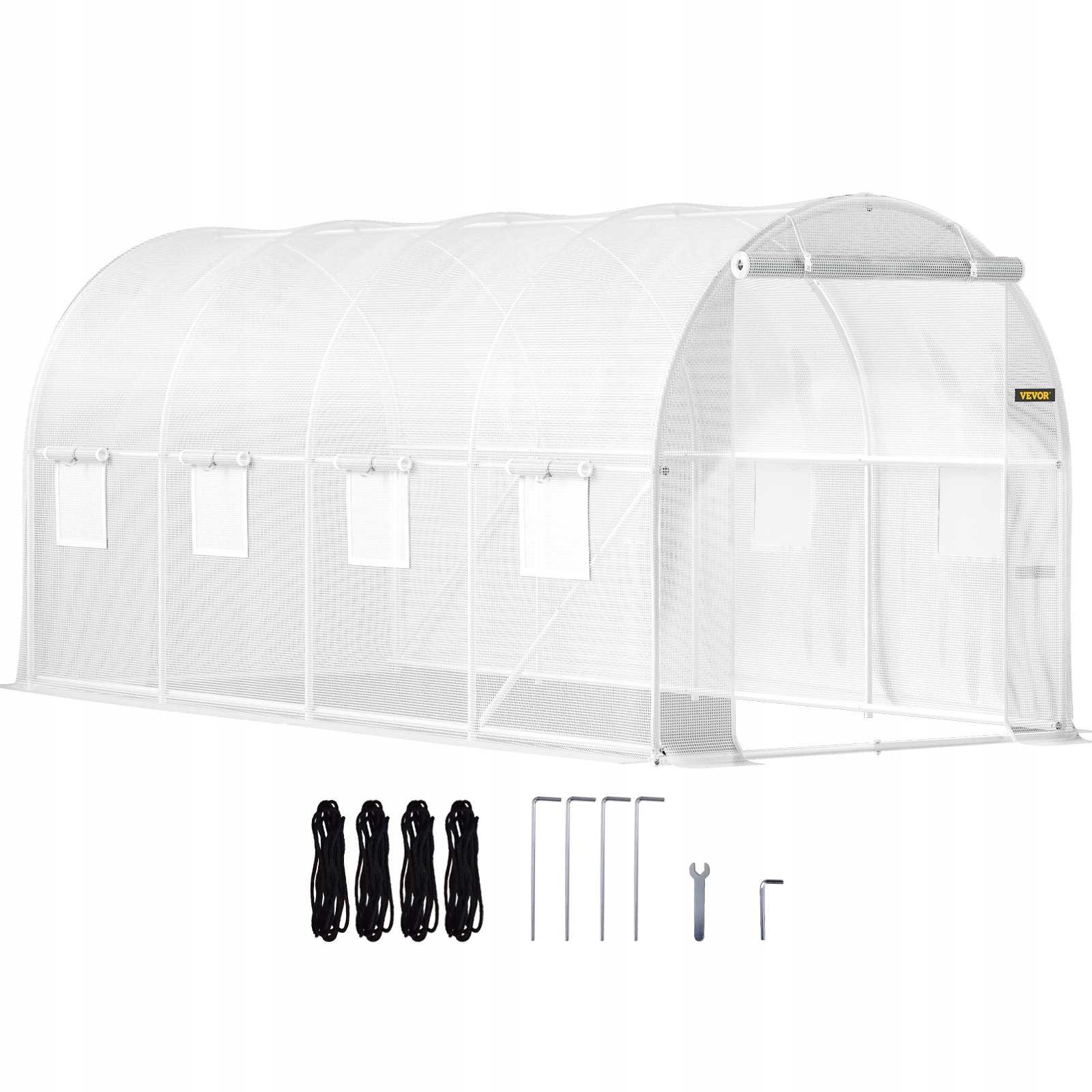 Vevor Tunelový Skleník 4 6X2 1X2 1 M, Pozinkovaný Rám, Vodotesná Krytina