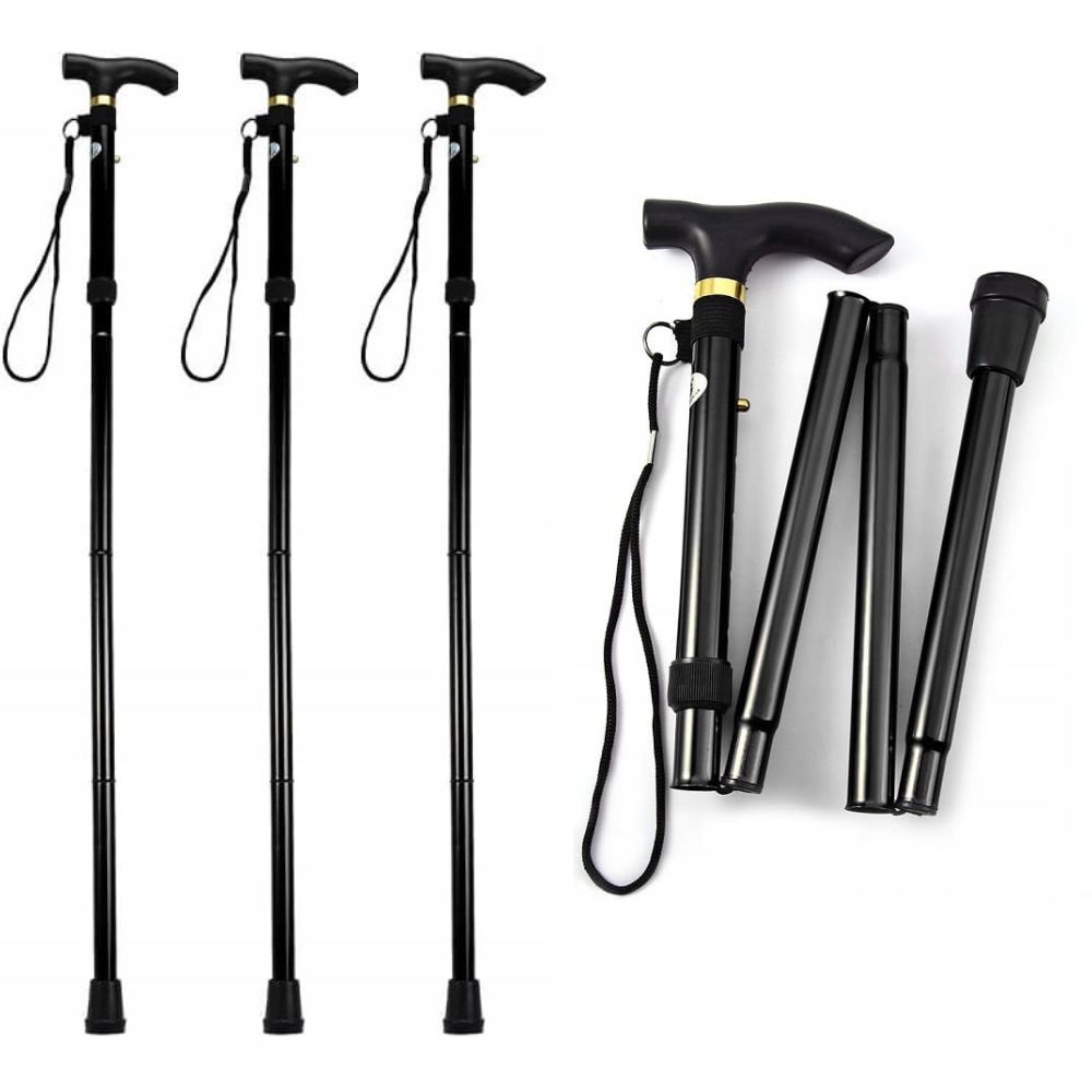 

Składana laska inwalidzka z regulacją wysokości 4x