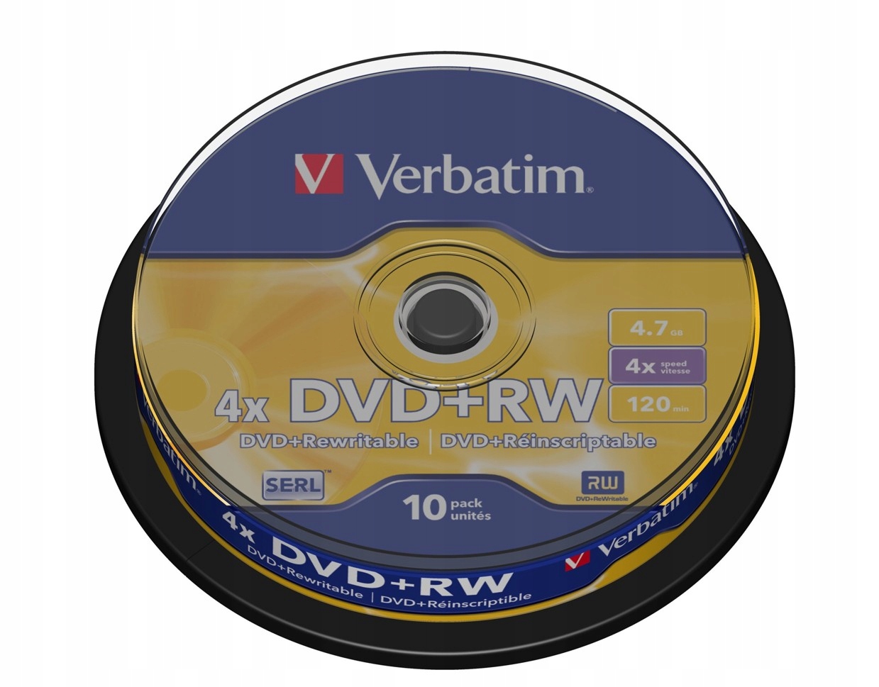 

Verbatim Dvd+rw 4,7GB 4x cake 10 wielokrotny zapis