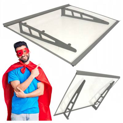 DASZEK DRZWI WEJŚCIOWE PROSTY ZADASZENIE 150X100 DASZKI ALUMINIUM DASZKI