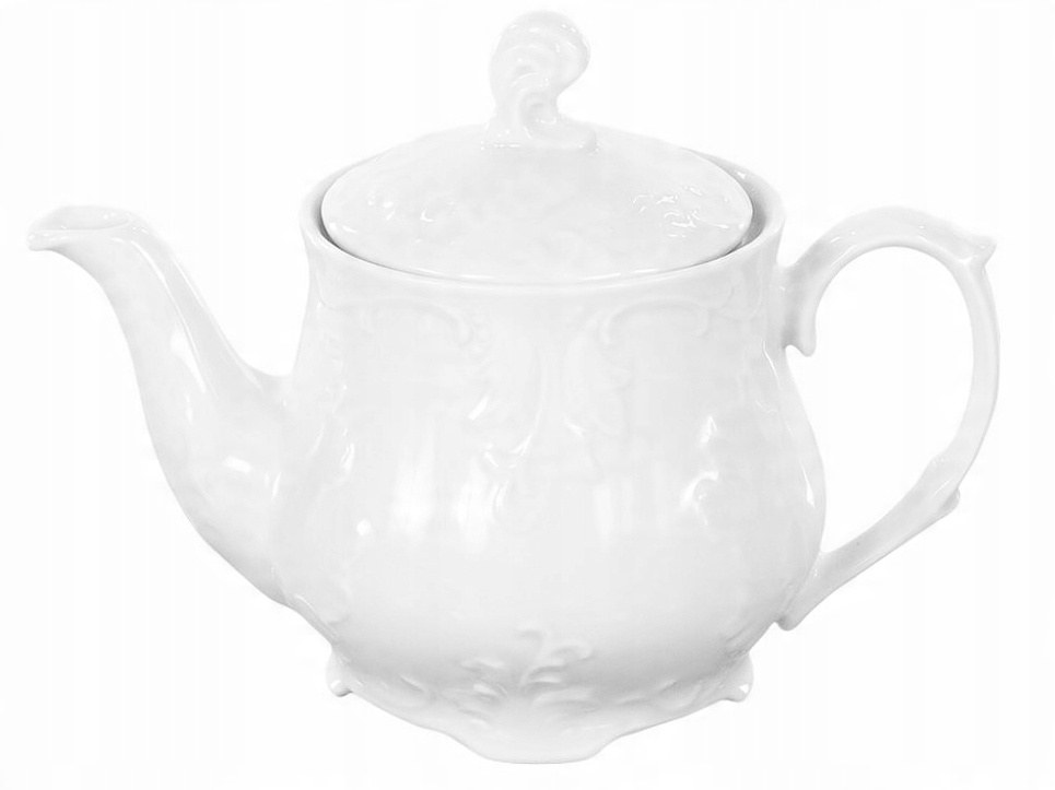 

0001 Czajnik 550 Białe Rococo Ćmielów Porcelana