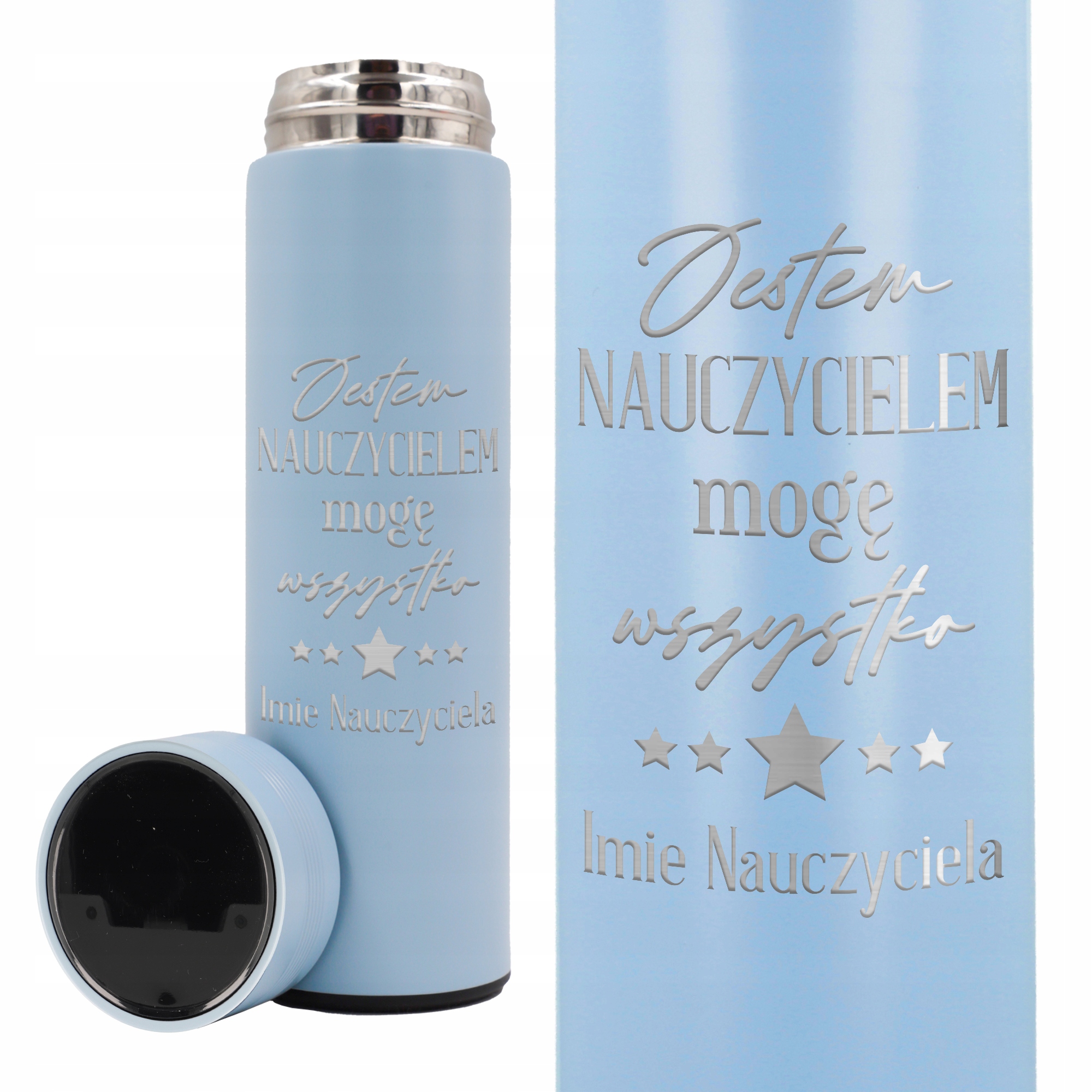 Termos Niebieski Na Dzień Nauczyciela Jestem Nauczycielem Mogę Wszystko Wz