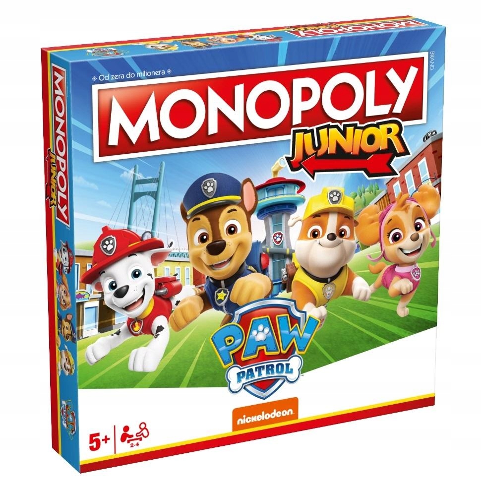 Monopoly Junior Tlapková patrola Rodinná hra pro Chlapce 4 roky Desková hra