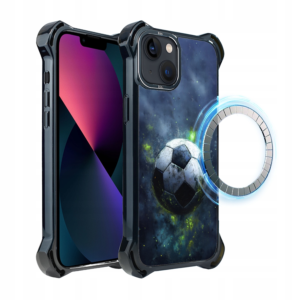 Pouzdro pro iPhone 13 Ibizu DropGuard Ultra s MagSafe, Fotbal