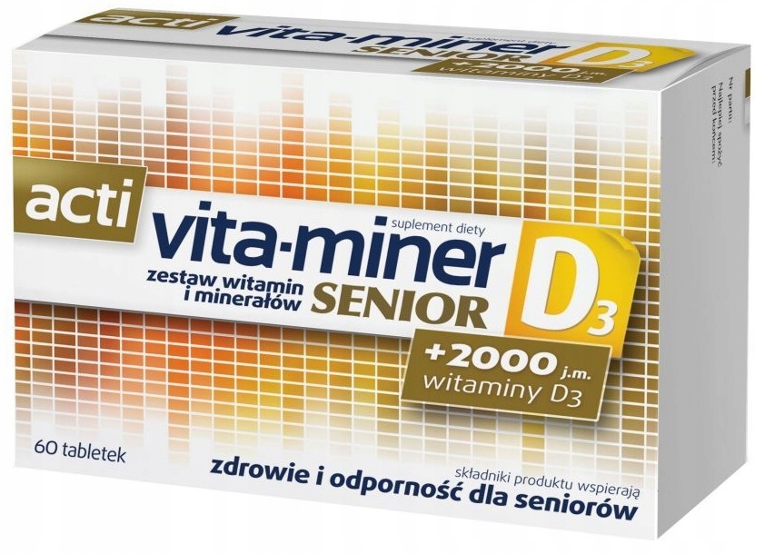 VITA-MINER SENIOR D3 ZESTAW WITAMIN MINERAŁÓW 60ml