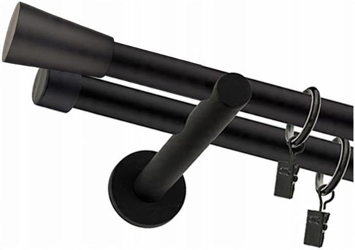 

Karnisz Nowoczesny Czarny Podwójny 25+19mm 100cm