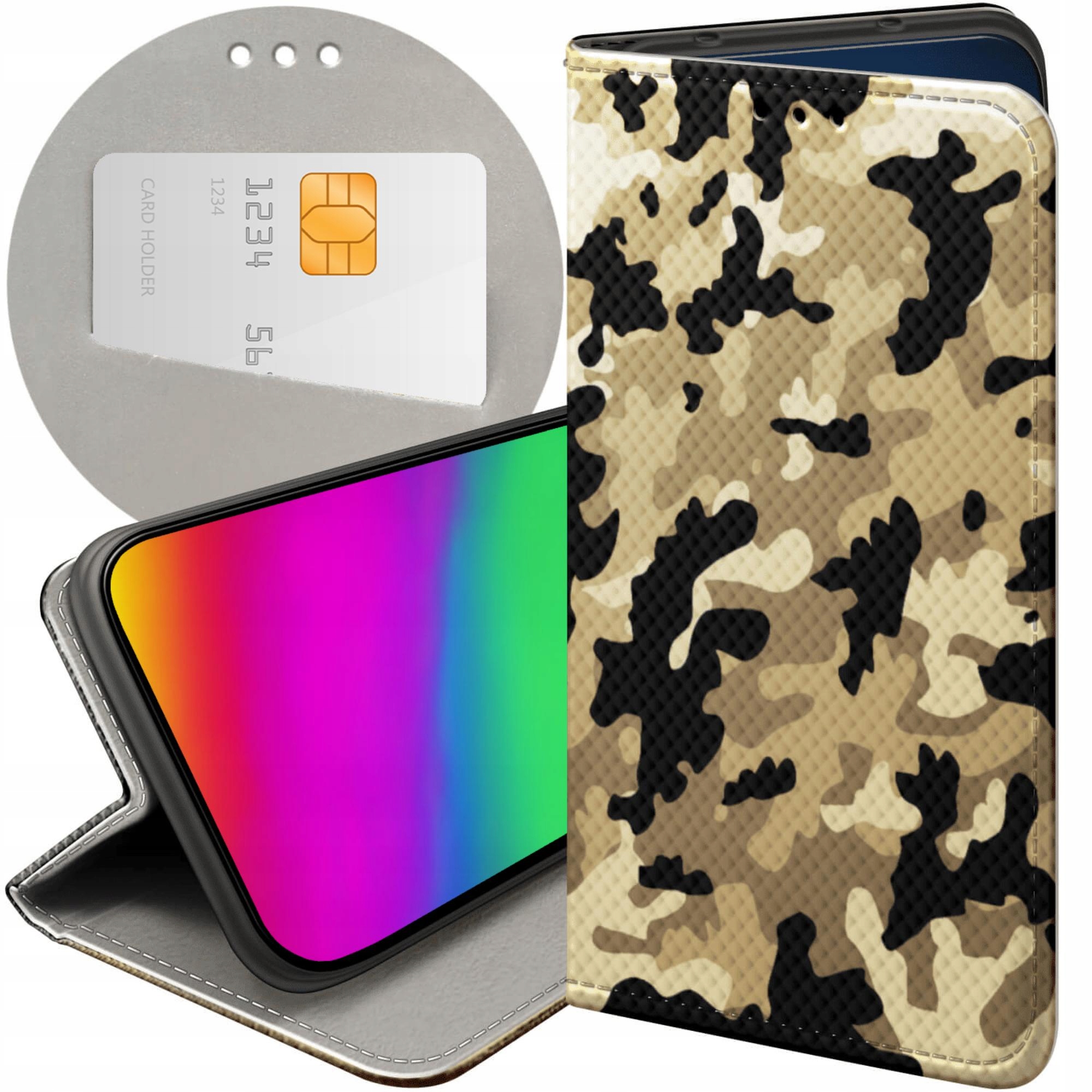 Etui Do Samsung Galaxy S22 Plus S22 Pro Moro Wojskowe Militarne