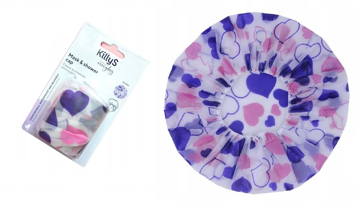 

Czepek foliowy do kąpieli maseczek prysznic Killys