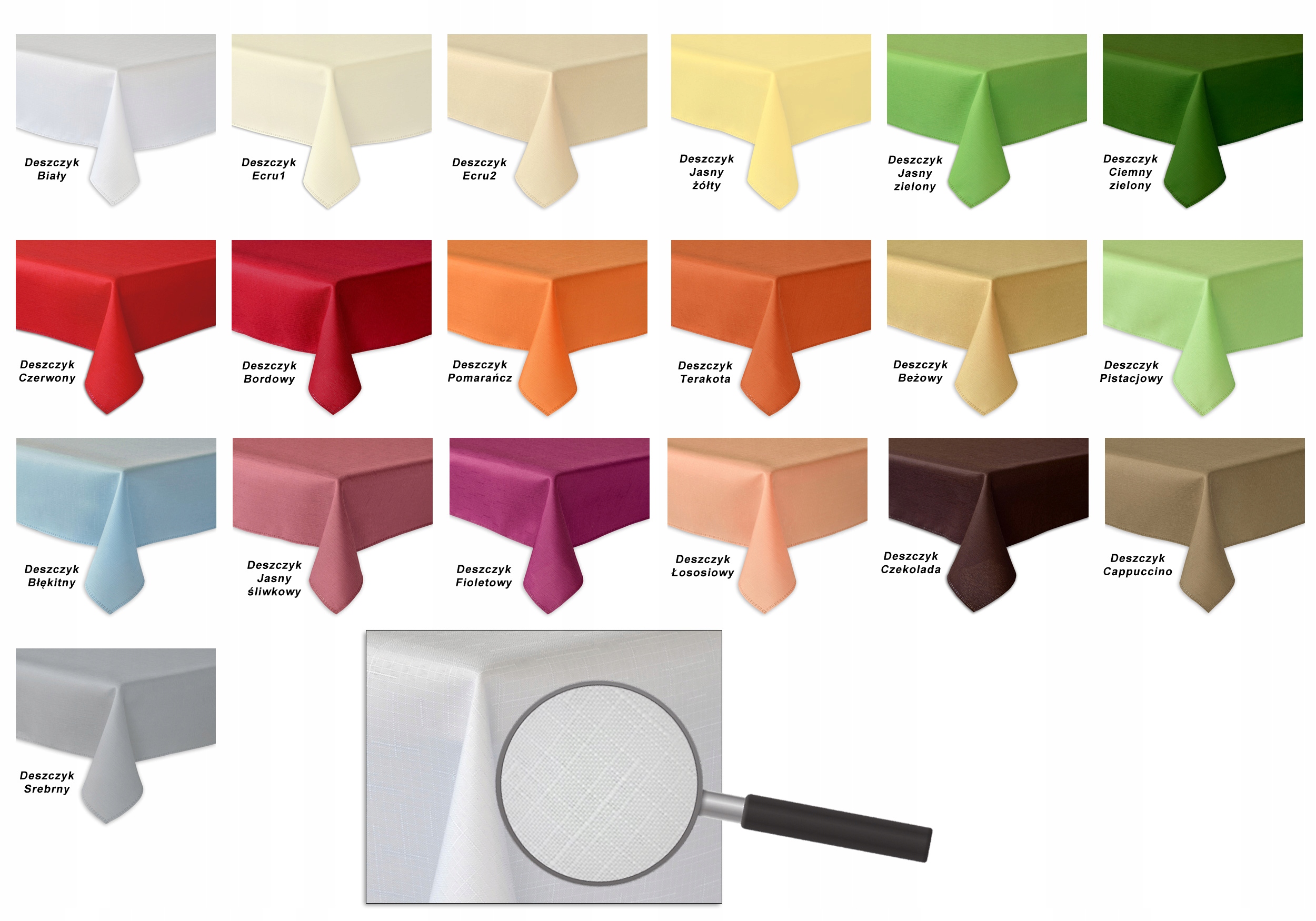 OBRUS PLAMOODPORNY - 150X110 - SOLID GŁADKI BIAŁY Marka 123Obrusy