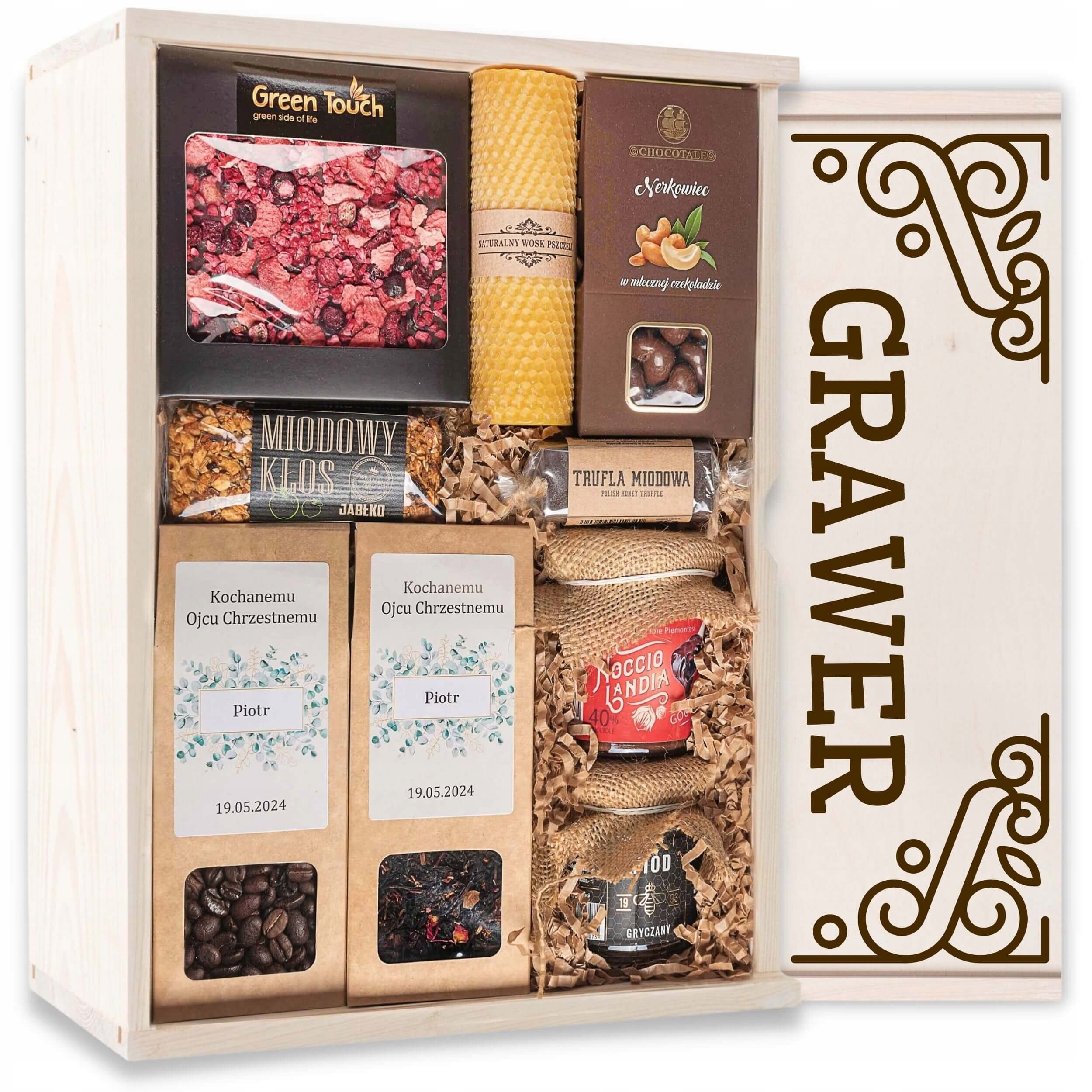 Levně Dárková krabička s gravírováním, čaj, káva box