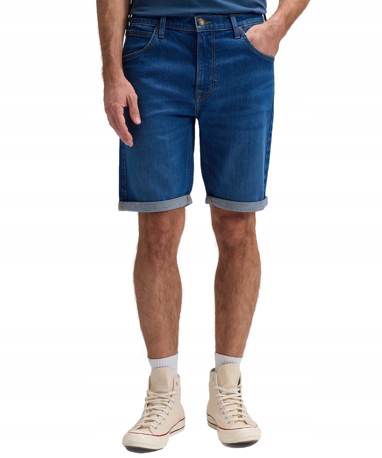 Šortky Lee 5 Pocket Short 112379898 Mid Ocean W 38