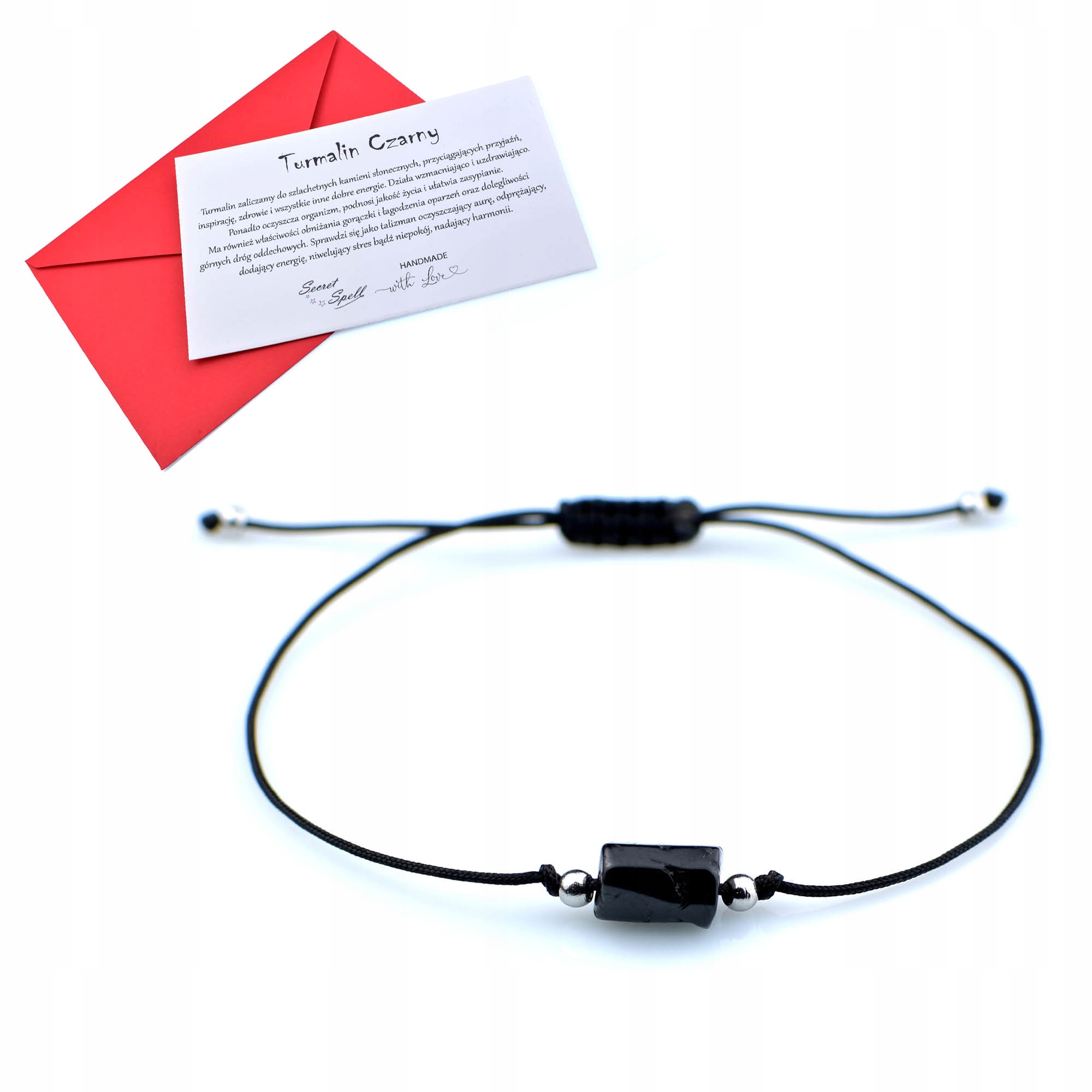 

Bransoletka Szczęścia Turmalin Czarny Z Regulacją