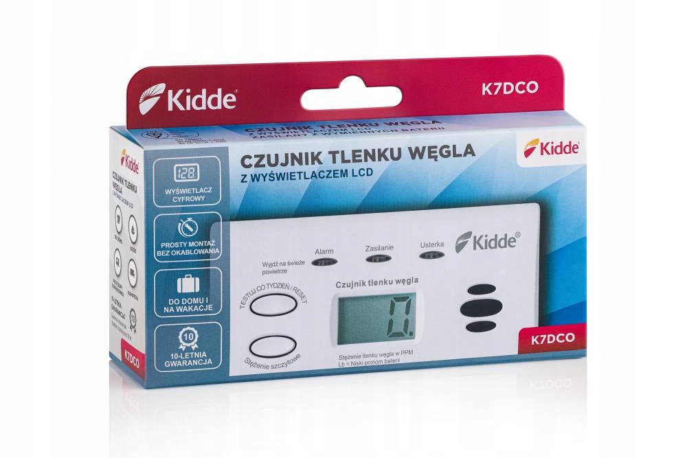 

Czujnik czadu z wyświetlaczem Kidde K7DCO