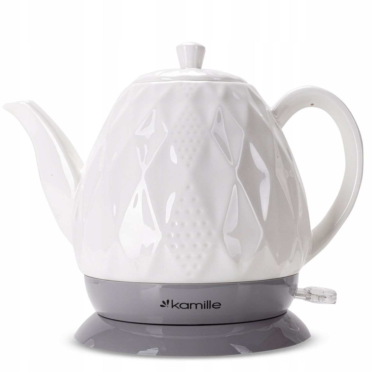 Czajnik Elektryczny biały bezprzewodowy Ceramiczny Kamille 1200 W 1,5 L