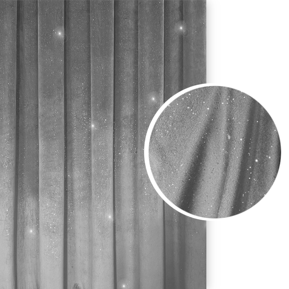 ZASŁONY GLOW 140X190 SZARY TAŚMA Na Wymiar