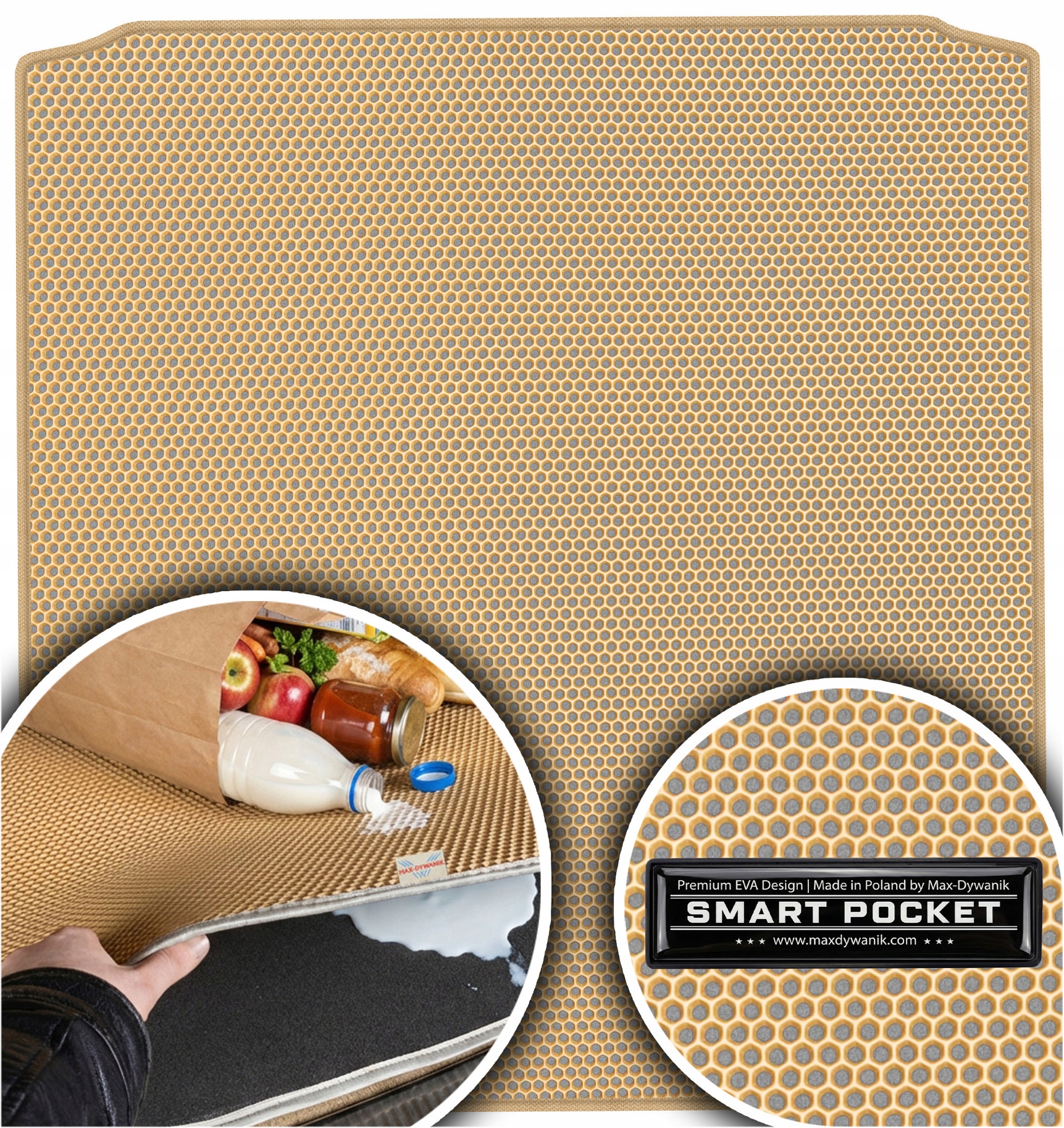 Škoda SuperB II Sedan 2008-2015 Vložka do kufru Eva Smart Pocket Béžová