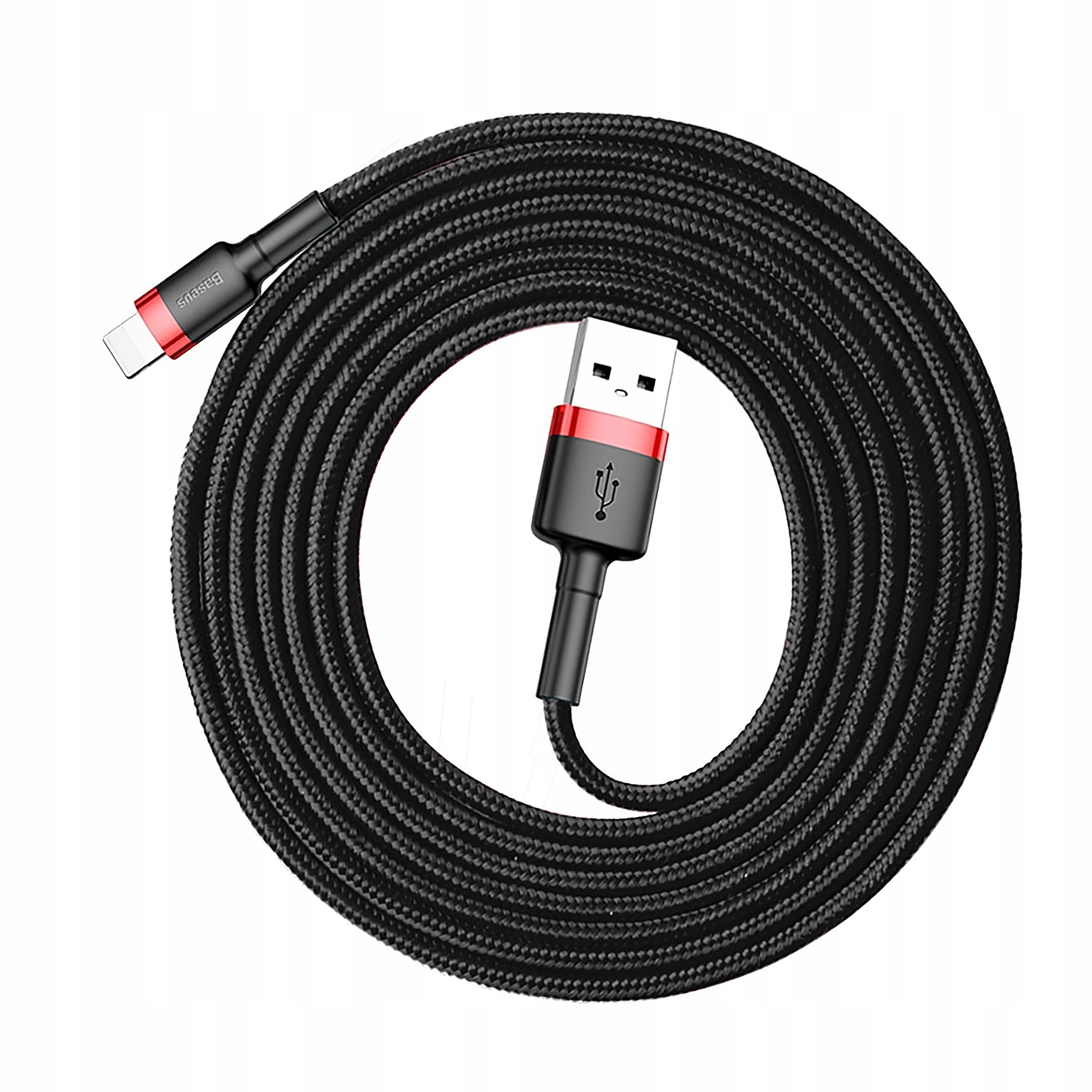 Kabel Baseus Cafule Usb-a Lightning 1.5A Qc 3.0 2 m czarno-czerwony