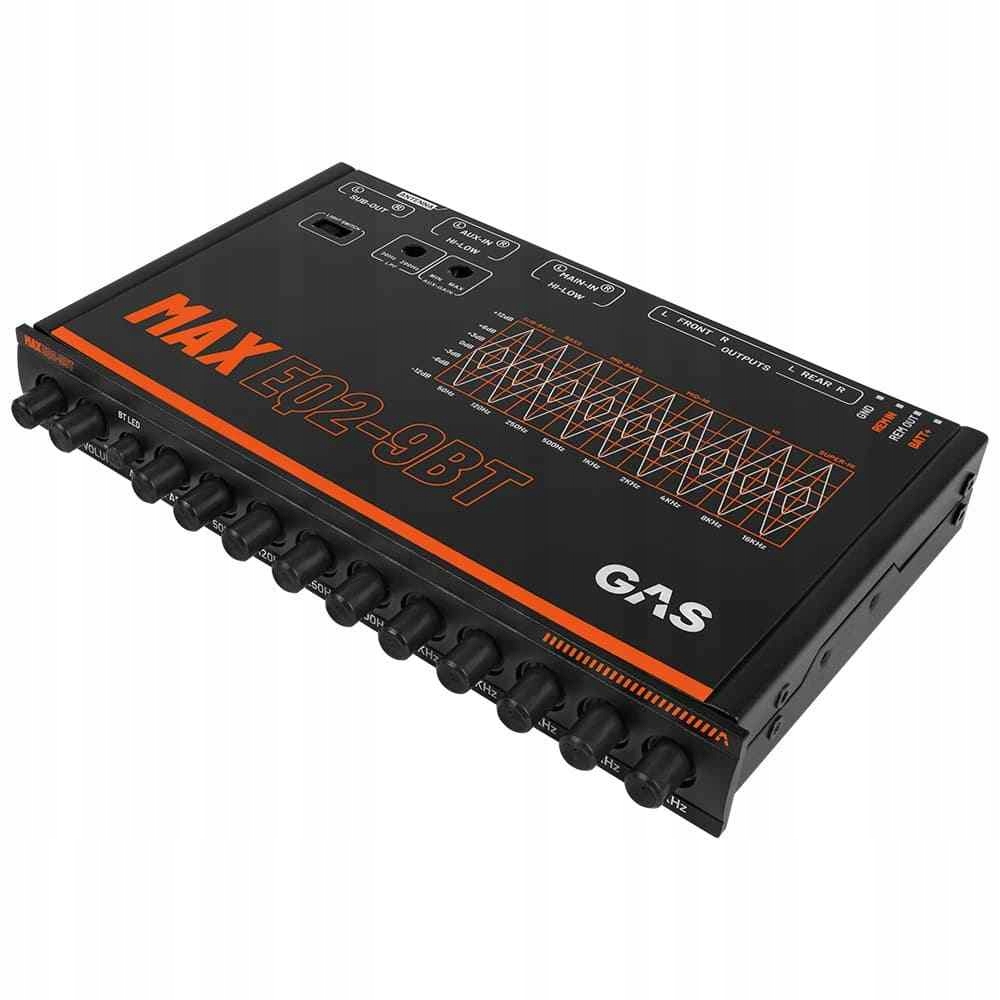Gas Max EQ2-9BT Korektor graficzny 9-pasmowy Bluetooth 6V Rms