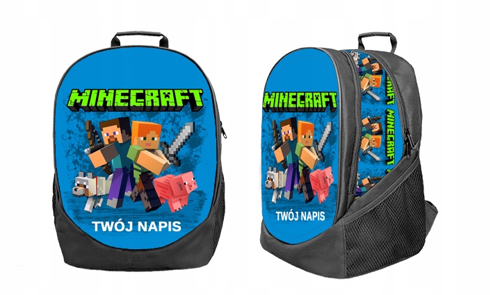 Minecraft Batoh Velký Nápis Přezdívka Pro Fanouška