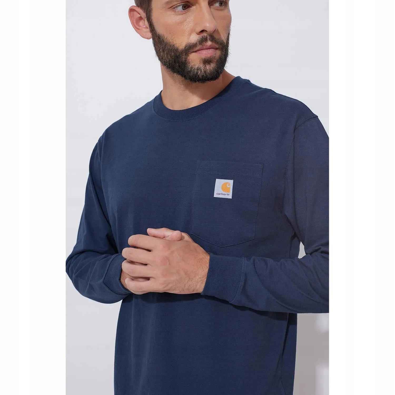 Tričko Loose Fit Heavyweight s dlouhým rukávem, velikost Carhartt , tmavě modré