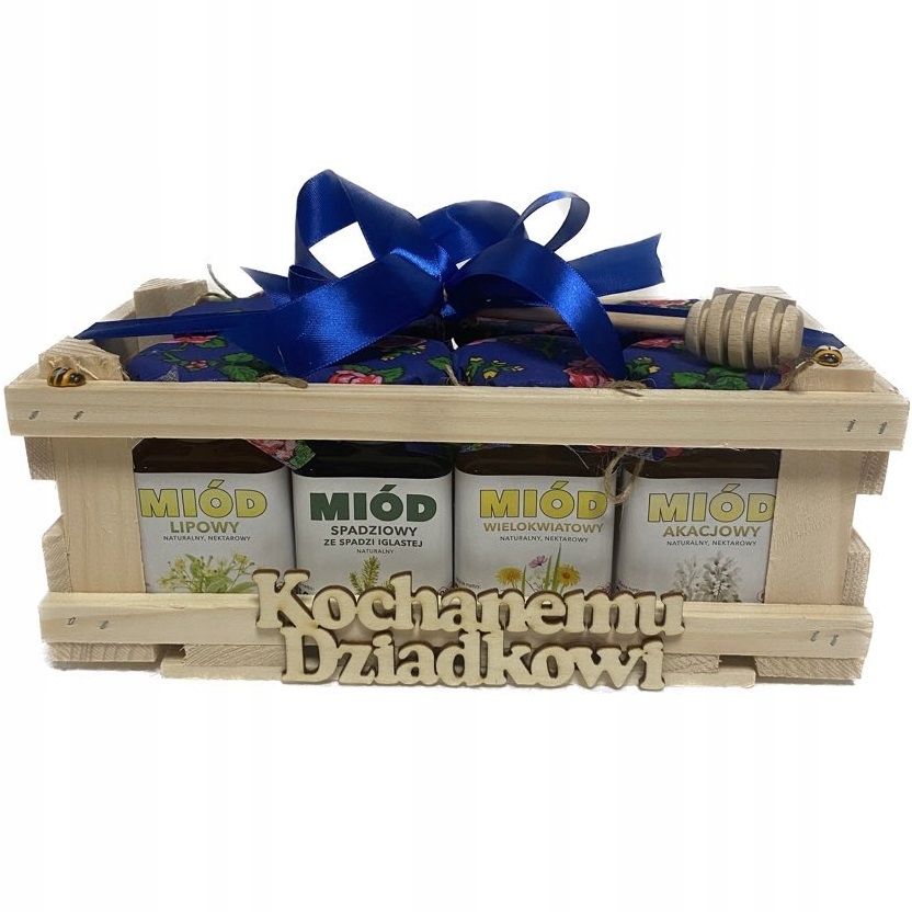 Levně Dárek pro dědečka „Milovanému dědečkovi“ Sada 8 medů k narozeninám 70 80 90
