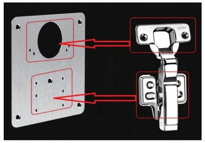 10x PŁYTKA NAPRAWCZA WYRWANYCH ZAWIASÓW SZAFKI Rodzaj inny
