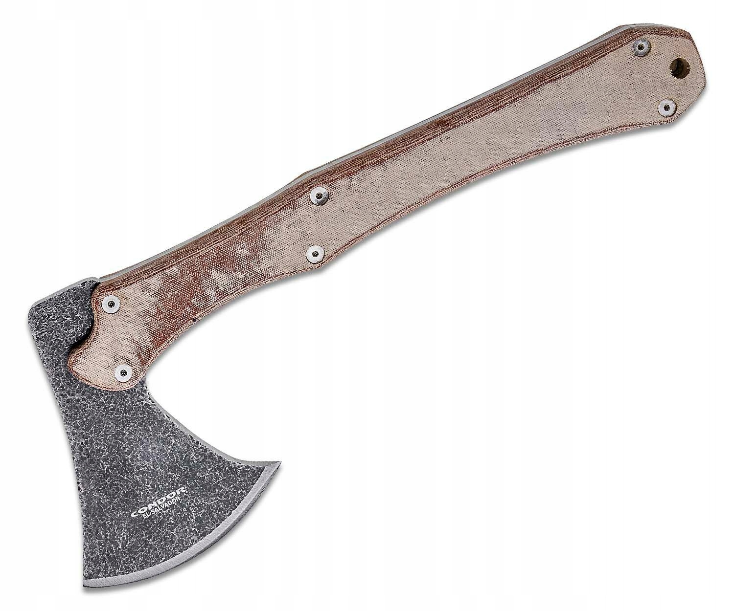 Condor CTK2836-4.25HC Mountain Pass Axe topór 830g, Micarta,skórzane etui