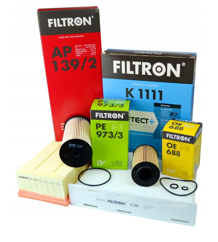 Sada 4 Filtrů Filtron Audi Seat Skoda Vw 1.6 2.0 Tdi sada 2006-2015