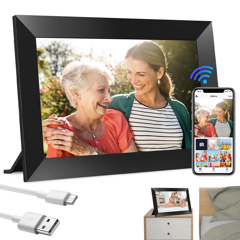 Rámeček Digitální Wifi 10 1 Palců Frameo 32GB Dotykový Ips Displej 1280X800 Černý