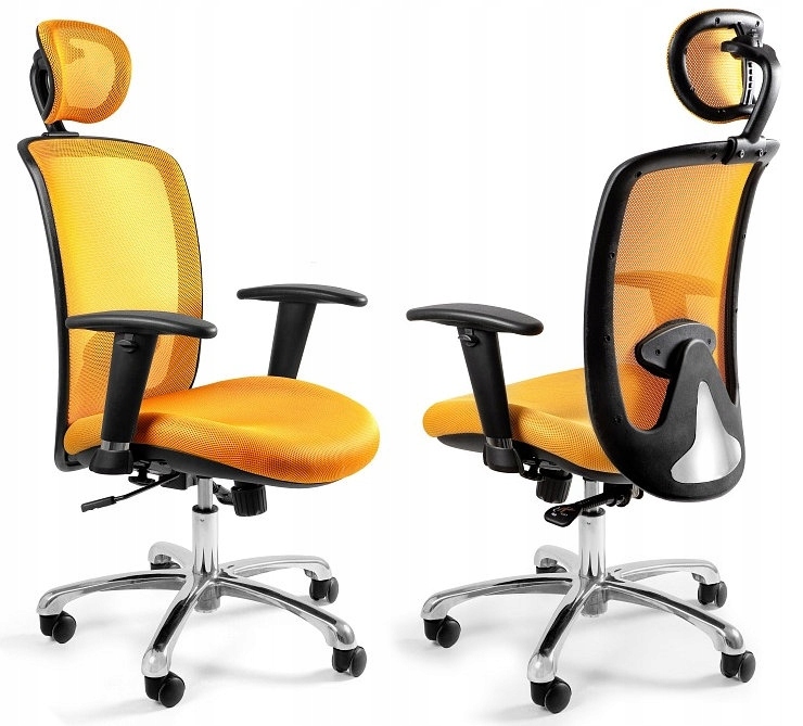 Ergonomiczne Krzesło biurowe Expander żółte Unique