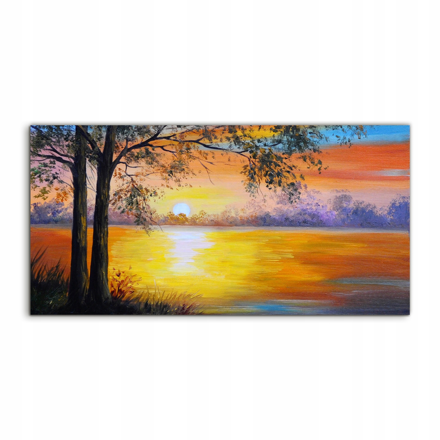 Fotoobraz 120x60 na stenu Krajina stromy Jazero