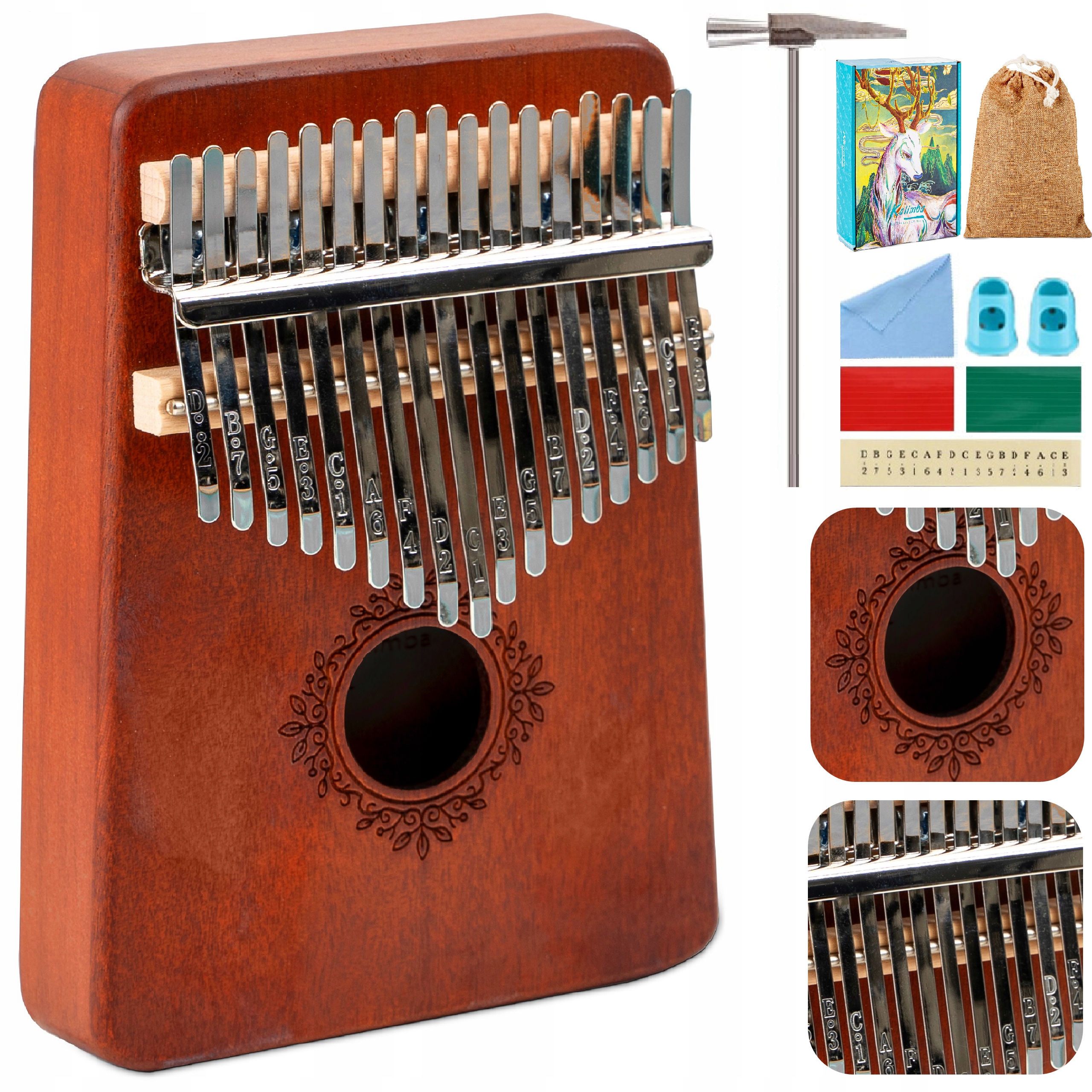 

Kalimba drewniana Pianino Afrykański Instrument