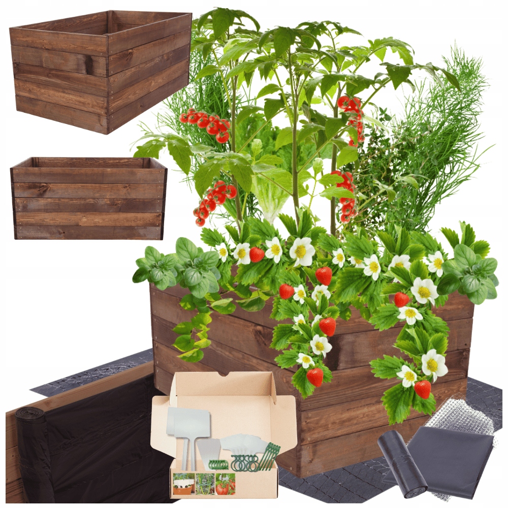 Vyvýšený záhon zeleninový záhon truhlík pařeniště květináč impregnace 45x100x90