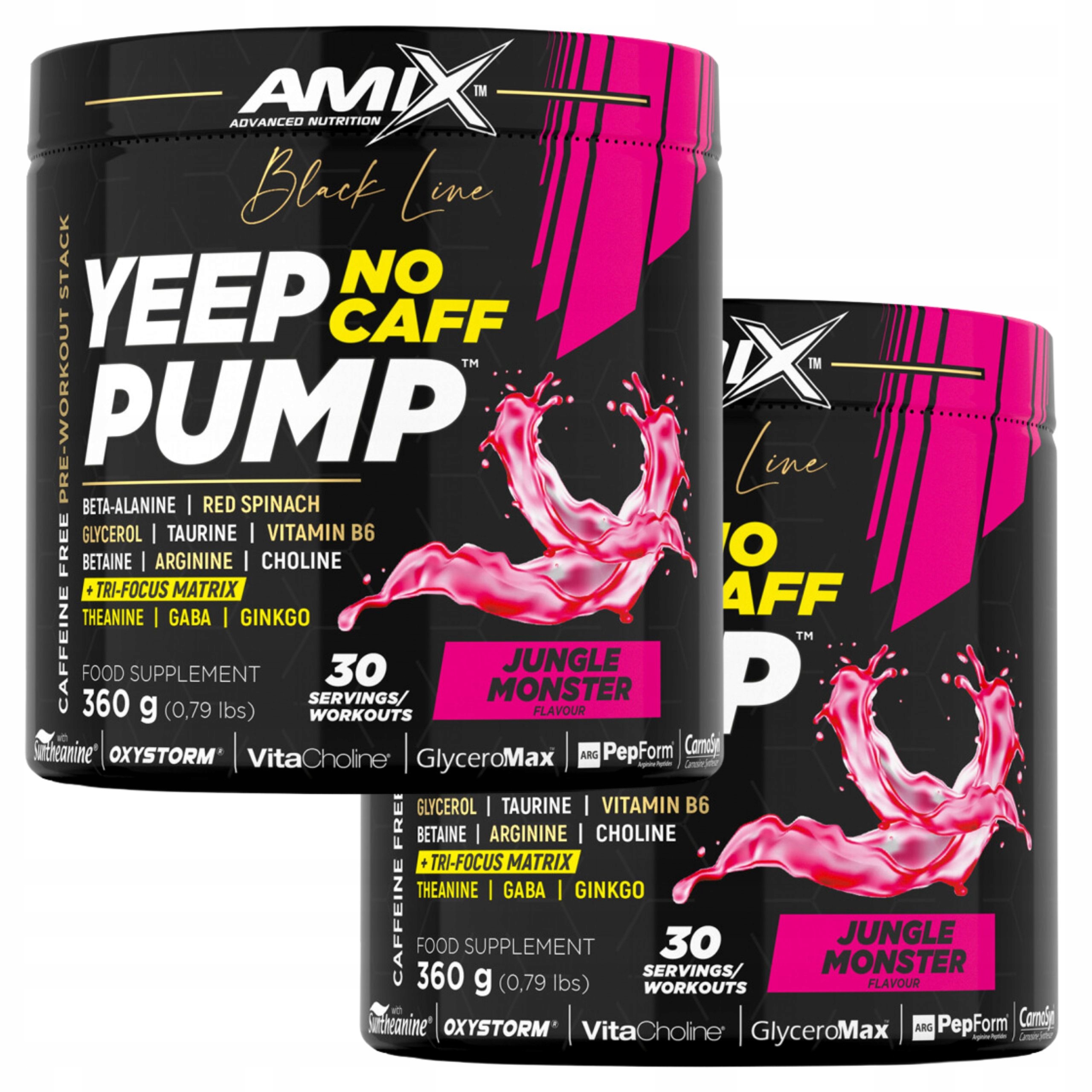 Yeep Pump No Caff Předtréninková pumpa bez kofeinu Skupenství Odolnost