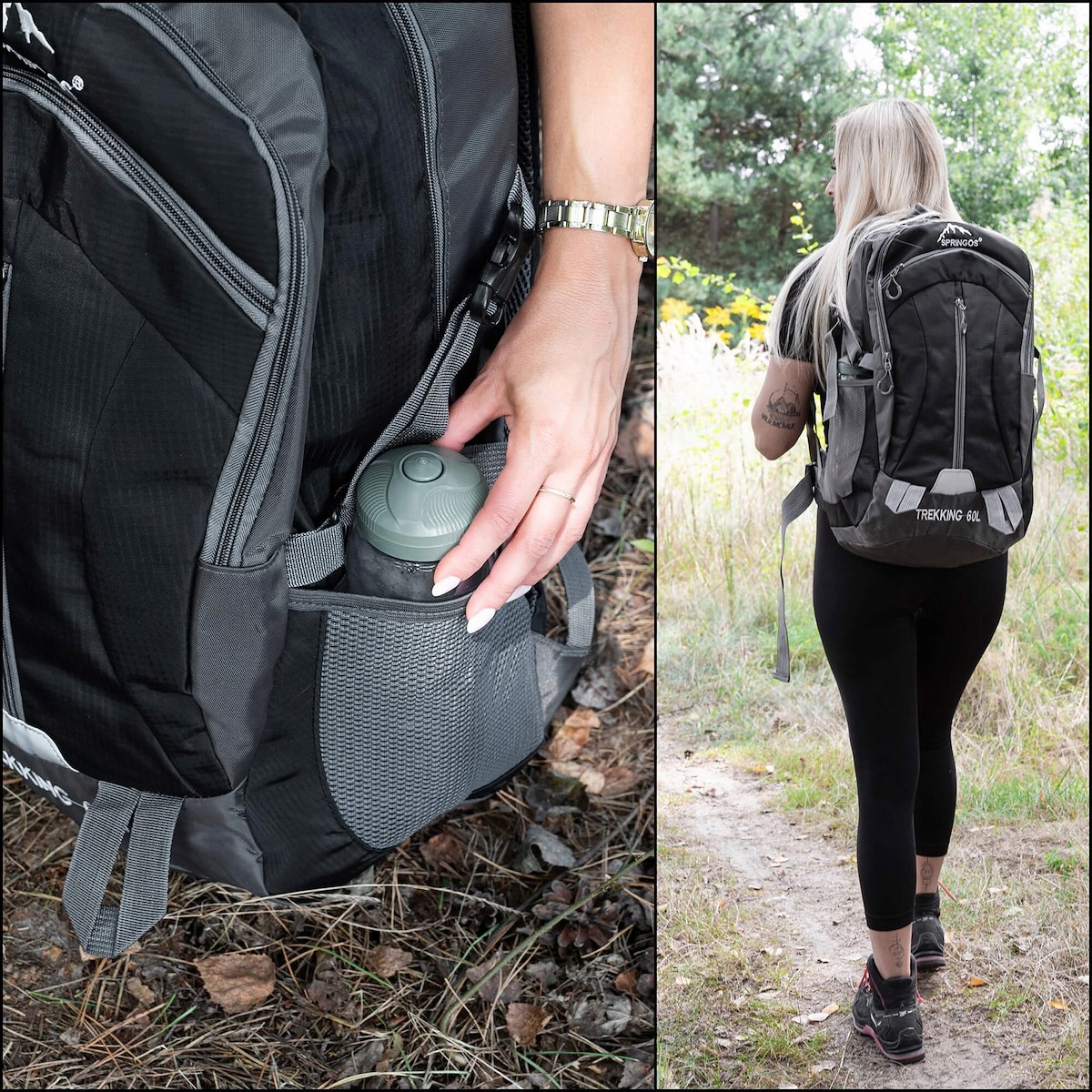 PLECAK TURYSTYCZNY BIWAKOWY NA WYCIECZKĘ W GÓRY WYGODNY 60L BIWAK SURVIVAL Kod producenta CS0132