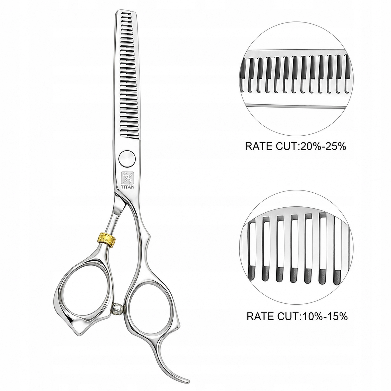 Kadeřnické trimovací nůžky 6,3" Titan T3D630V Acrm Professional
