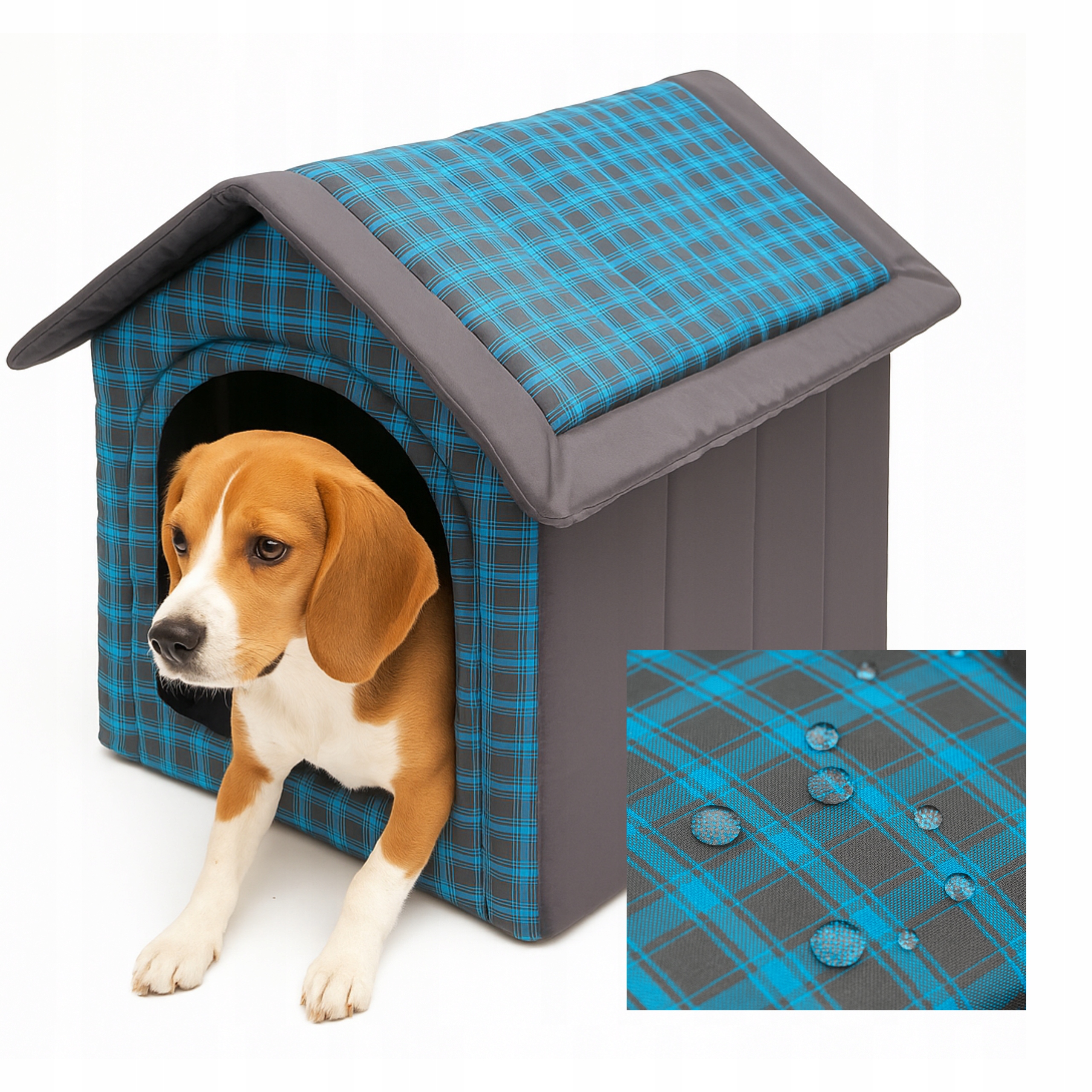 Levně Bouda pro psa – Pelíšek, Měkká bouda, Domeček, Potah, Doggy 60x55x60 cm