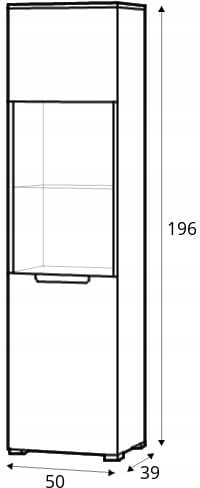 Witryna Szklana Biała Połysk do Salonu Selene 25 Marka Szynaka Meble
