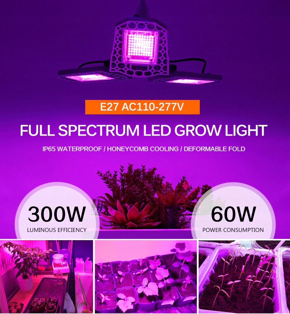 LED GROW 300W silná žiarovka pre pestovanie rastlín Maximálny výkon 300W