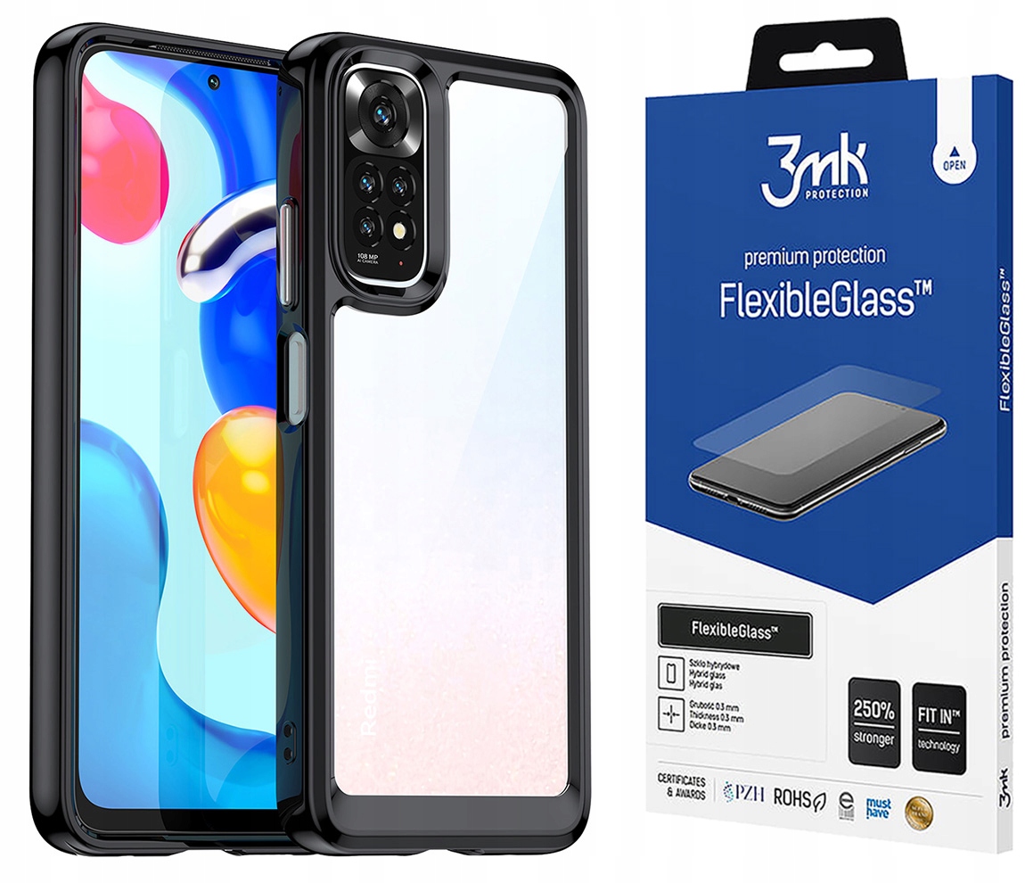 

Pancerne Etui do Xiaomi Redmi Note 11 Szkło 3MK