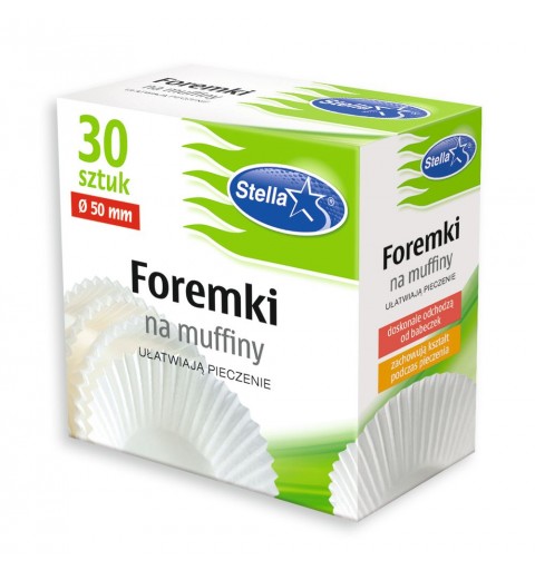 

Stella Foremki Na Muffiny Białe 30SZT Jednorazowe